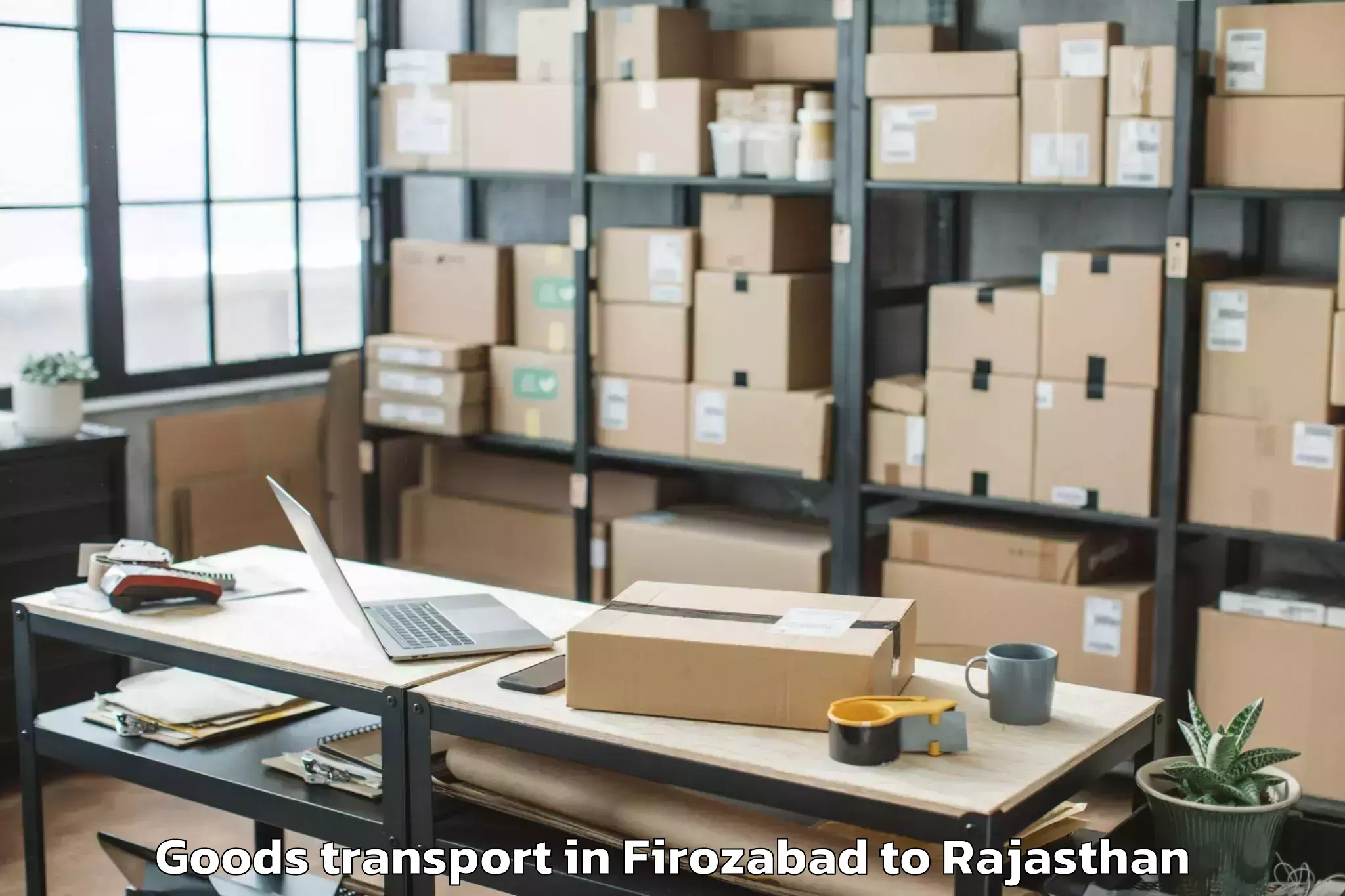 Discover Firozabad to Sanchore Goods Transport